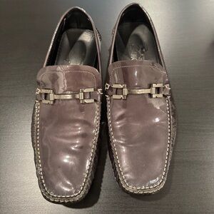 Men's Leather Loafers - Gray